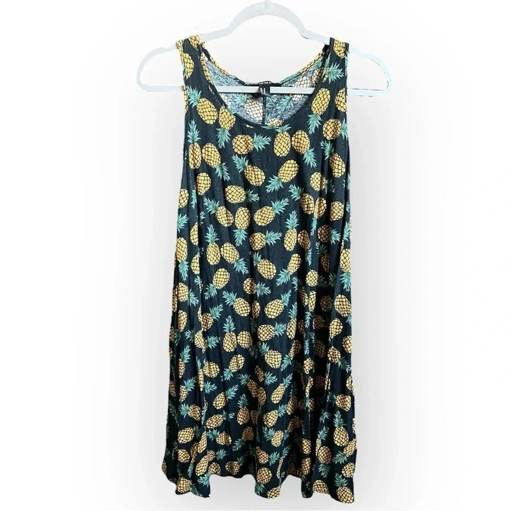 F21 Pineapple Print Summer Dress Size M